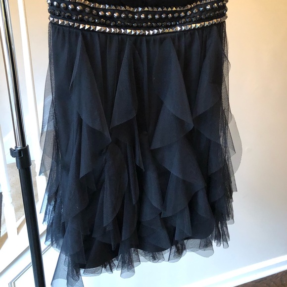 Teeze Me Black Strapless Cocktail/Prom Dress Sz 9 - Picture 6 of 8